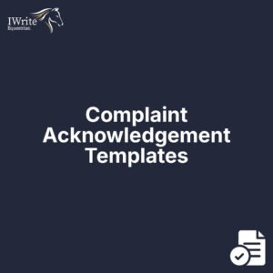 Complaint Acknowledgement Templates