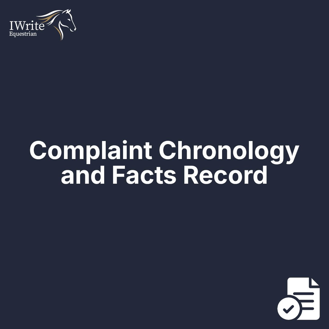 Complaint Chronology and Facts Record