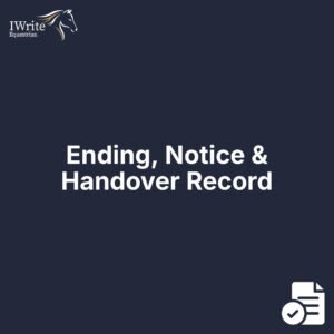 Ending, Notice & Handover Record