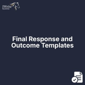 Final Response and Outcome Templates