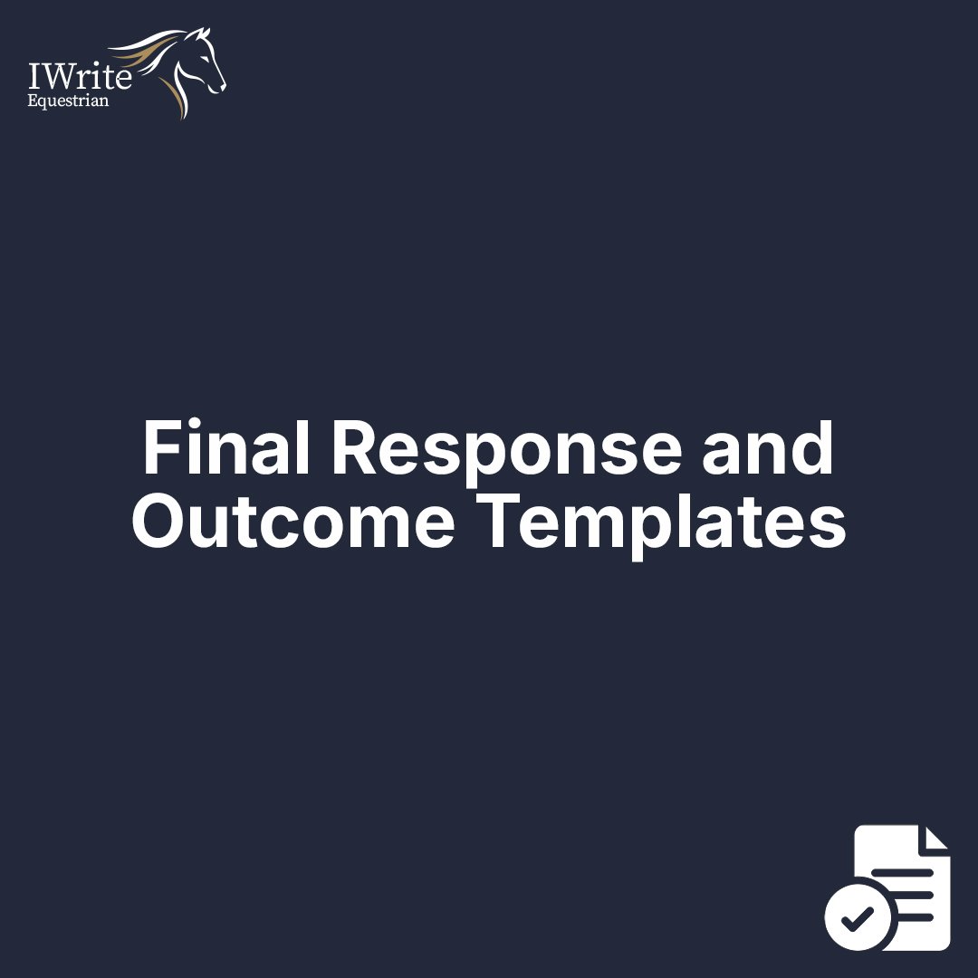 Final Response and Outcome Templates