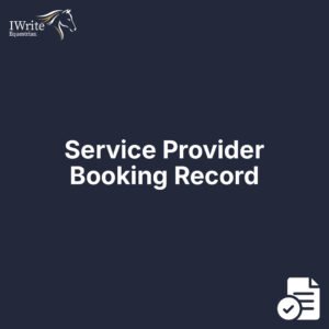 Service Provider Booking Record