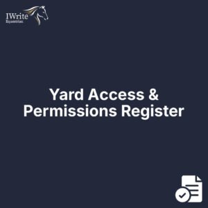 Yard Access & Permissions Register