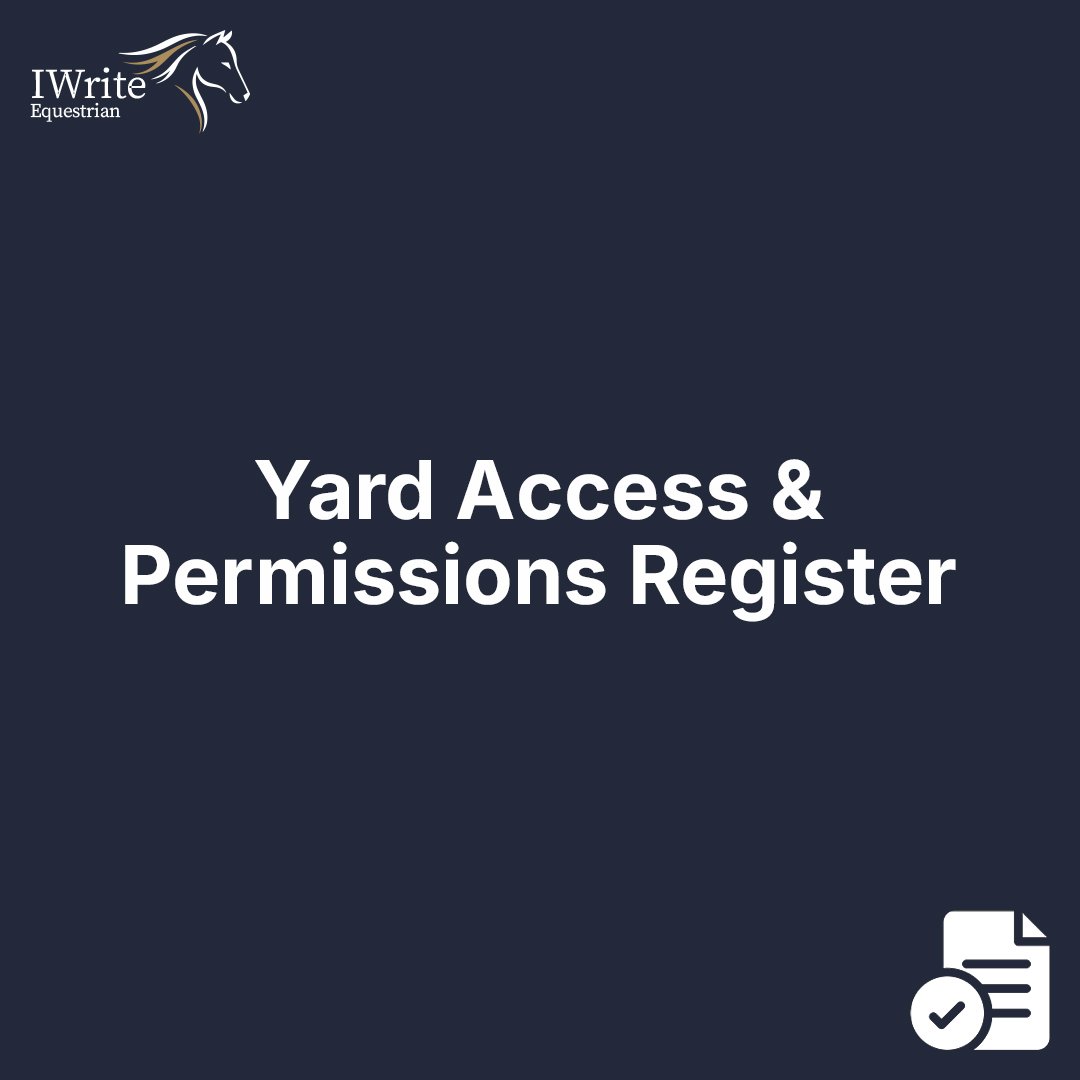 Yard Access & Permissions Register