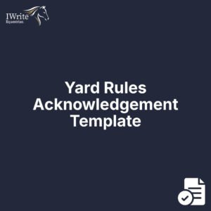 Yard Rules Acknowledgement Template