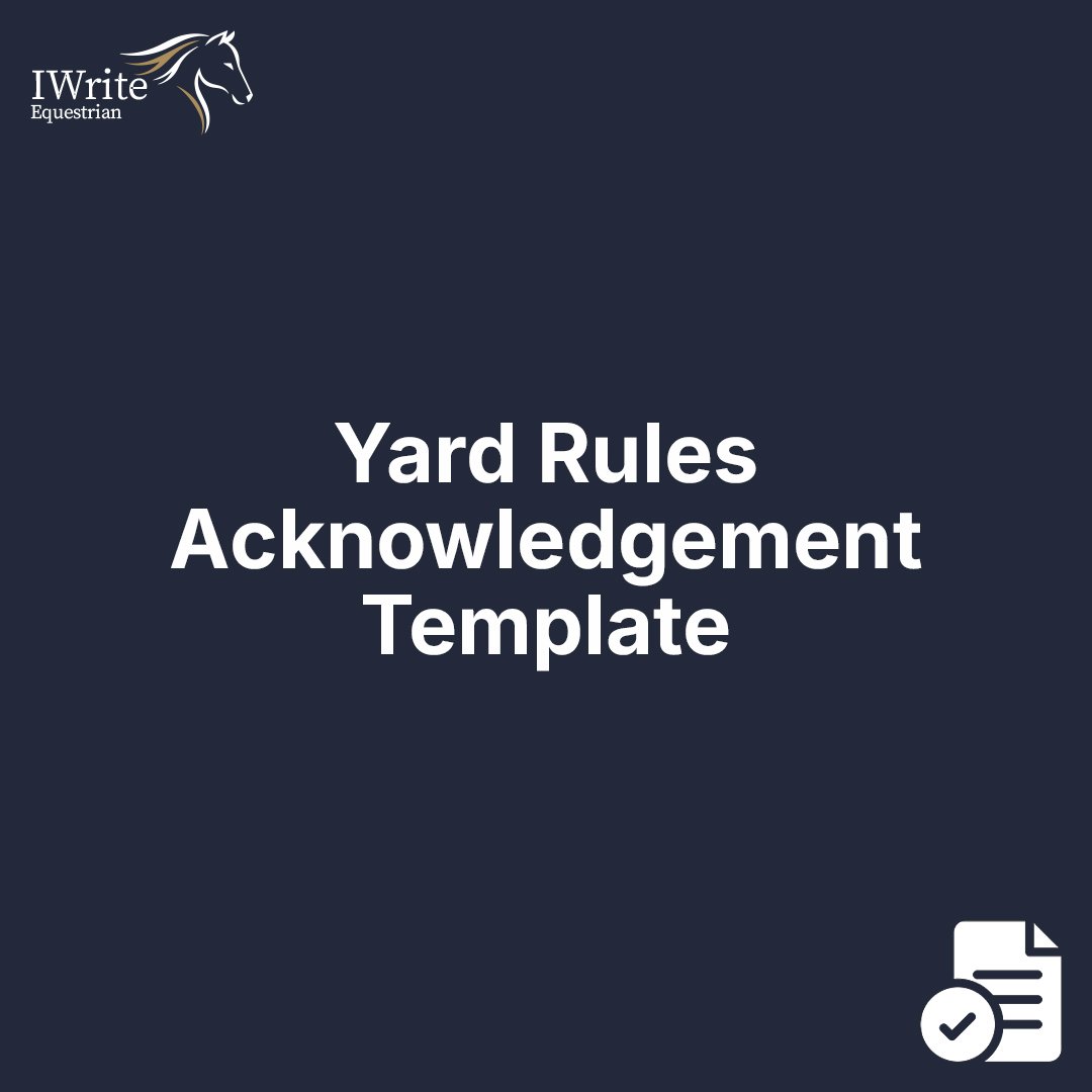 Yard Rules Acknowledgement Template